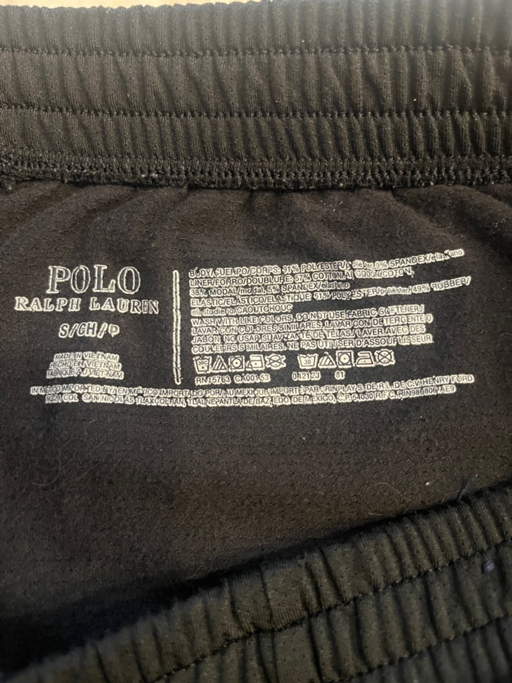 Polo by Ralph Lauren Black Athletic Shorts with Pink Pony Logo